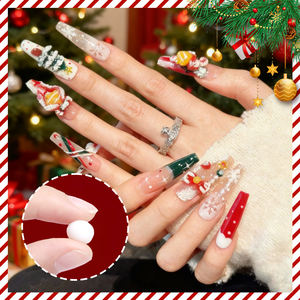 Collection de Noël 2025 Hs, gel de sculpture pour nail art, pot de 10g, 8 couleurs, gel UV 3D pour technicien en ongles - Product Image 6