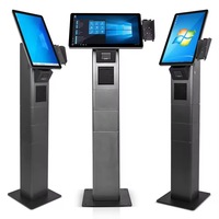 Kiosque à écran tactile de paiement automatique de facture de 15.6 pouces 21.5 pouces avec lecteur de carte scanner et imprimante pour Mcdonalds