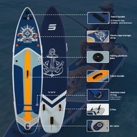 Planche de paddle gonflable SUP, planche de pêche en PVC, équipement de sports nautiques, planche de paddle pour la pêche à la ligne
