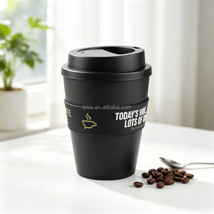 <span class=keywords><strong>Tasse</strong></span> à café noire réutilisable et écologique, 12oz, ml - Product Image 1
