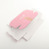 Individuell Bedruckte Kartonbox Rosa Pappkarton mit Griff Recycelbare Wellpappe-Verpackung für Kleidung