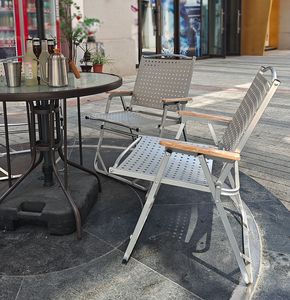 Outdoor Metal Picnic Camping Kermit Aluminum <b>Folding</b> Chair Wooden Lightweight Kermit Beach Chair - Product Image 5