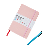 Carnet de notes personnalisé de haute qualité en cuir PU, journal A6 à couverture rigide, carnet à mot de passe avec logo