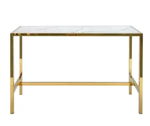 Edelstahl Messing Goldene Rahmen Marmor Top Bar Tisch Event Furniutre