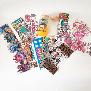 DDP Envío puerta a EE. UU. Cáncer <span class=keywords><strong>de</strong></span> <span class=keywords><strong>mama</strong></span> 16oz Libbey UV DTF Cup Wrap Tumbler Impresión <span class=keywords><strong>de</strong></span> transferencia personalizada Glas UV DTF Cup Wrap - Product Image 4