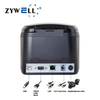 Impresora Térmica de Recibos Personalizada de 80 mm, USB, Serial, LAN, Wifi, sin Tinta, Impresora Térmica de Tickets Pequeña