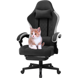 <span class=keywords><strong>Fauteuil</strong></span> rotatif JL pour ordinateur de jeu le moins cher 2025 <span class=keywords><strong>fauteuil</strong></span> de jeu en <span class=keywords><strong>tissu</strong></span> gris chaise de joueur <span class=keywords><strong>avec</strong></span> <span class=keywords><strong>repose</strong></span>-pieds - Product Image 2