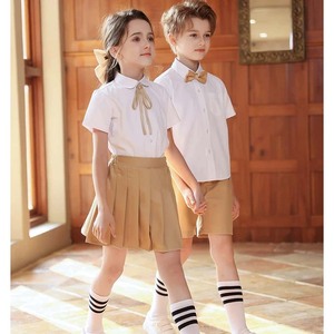 En stock adorable ensemble de chorale pour enfants chemise jupe plissée/<span class=keywords><strong>short</strong></span> tenue d'uniforme scolaire pour garçons et filles - Product Image 5