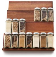 Nouvelle étagère à épices multifonctionnelle en bois à 4 niveaux avec rangement pour armoire et tiroir pour l'organisation de la cuisine