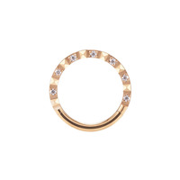 ASTM F136 Titane CZ Haute Poli Segment Clicker Septum Nez Anneaux Boucle D'oreille Oreille Piercing Bijoux