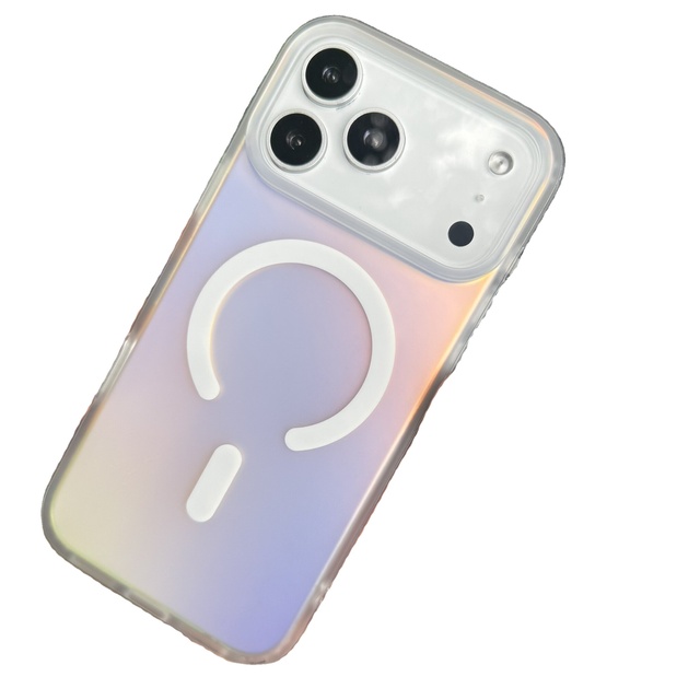 Magnetic Gradient Phone Case for iPhone 17 Pro Max & Samsung Galaxy S25 Ultra - Laser Iridescent Chameleon Shockproof Cover