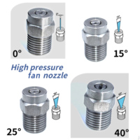 Buse à jet plat haute pression 1/4 pouce en acier inoxydable 304, angles multiples en option, conception à petit angle pour le nettoyage d'équipements routiers