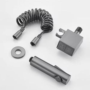 YF 2026 Kit <span class=keywords><strong>de</strong></span> pulverizador <span class=keywords><strong>de</strong></span> bidé <span class=keywords><strong>de</strong></span> latón con supercarga <span class=keywords><strong>de</strong></span> pulso, instalación sin perforaciones en pared, interruptor <span class=keywords><strong>de</strong></span> un toque, rociador <span class=keywords><strong>de</strong></span> inodoro para baño - Product Image 6