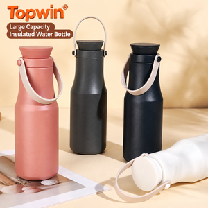 Bouteille d'eau isotherme en acier inoxydable 304 avec poignée, thermos portable 6-12h pour les voyages, le bureau et les activités de plein air - Product Image 1
