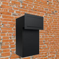 Boîte à colis sécurisée en métal imperméable antivol murale intégrée de couleur noire pour la livraison à domicile