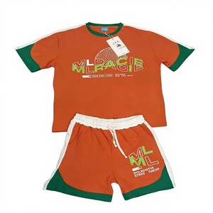 Conjunto Deportivo de Verano para Hombre <span class=keywords><strong>J</strong></span> & <span class=keywords><strong>H</strong></span>, 2 Piezas, Camiseta y Pantalones Cortos, 100% Algodón Ecológico, Estampado Digital, Bloques de Color, Tallas Grandes - Product Image 6