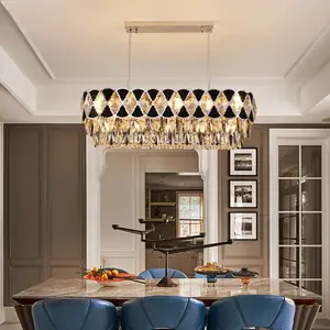 Chandlers lights modern luxury pendant lamp zhengcheng dining light black and gold crystal chandelier