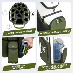 Quantité minimale de commande bas en gros de haute qualité pleine longueur multi-poches avec poignée housse de pluie 14 séparateurs étanche personnalisé voiturette de <span class=keywords><strong>golf</strong></span> sac - Product Image 5