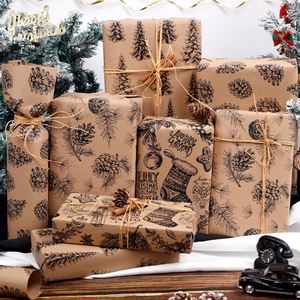 2025 Christmas Disposable Coated <b>Wrapping</b> <b>Paper</b> 43x1000cm Double Side Printing Roll Gift <b>Wrapping</b> - Product Image 3