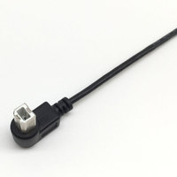 Cable Conector USB A Macho en Ángulo Izquierdo a B Macho en Ángulo Ascendente para Impresora y Escáner