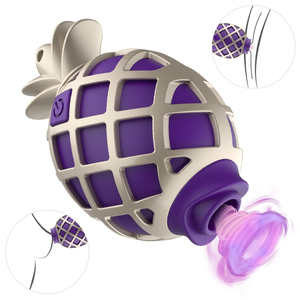 Vibrateur <span class=keywords><strong>Ananas</strong></span> Rose pour Femmes Adultes avec Ventouse, Masseur de Mamelon, Stimulateur Clitoridien, Jouets Sexuels - Product Image 1