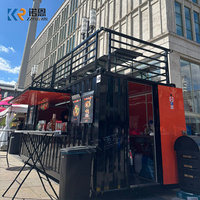 Camion-restaurant conteneur maritime à deux étages avec escalier, restaurant mobile en conteneur, café-bar en conteneur à vendre