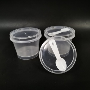 210ml/7Oz trống trong suốt dùng một lần nhựa cốc sữa chua với nắp và muỗng - Product Image 4