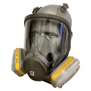 Masker Gas <span class=keywords><strong>Respirator</strong></span> wajah penuh, dapat digunakan kembali anti-amonia & asam untuk menambang bahan silikon bahan kimia dengan kaleng Filter udara - Product Image 2