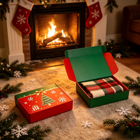 Boîte à cadeaux pliable personnalisée pour Noël, boîte en carton en forme de sapin de Noël pour l'expédition de vêtements et de cadeaux de Noël