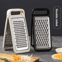 Râpe manuelle multifonctionnelle en acier inoxydable pour fromage et légumes, double face, lavage à la main uniquement