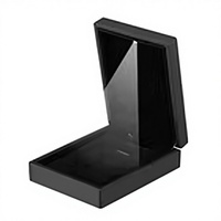 Boîtes de rangement pour bijoux en cuir PU rectangulaires faites à la main, portables, pour voyage, avec lumière LED, fermeture magnétique, multicolores, vente en gros
