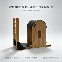 Barril de Entrenamiento de Pilates MJD M301A de Roble Macizo para Sesión de Ejercicio con Reformer