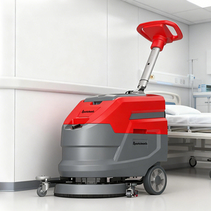 <b>Walk</b> Behind Floor <b>Machine</b> Industrial Long Handle Manual Tile Floor Scrubber - Product Image 1