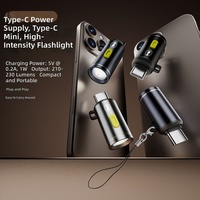 Adaptateur de lampe torche LED mini USB C en alliage d'aluminium, adaptateur d'alimentation à sortie CC pour le camping et la randonnée en plein air