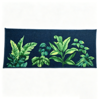 Polyester Floor Rug Latex Backing Anti Slip Water Absorbent Washable Oil-Proof Fast-Dry Doormat for Home Kitchen Decor