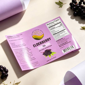 Custom Tea Nutrition Facts Waterproof Sticker Print Food <b>Container</b> Barcode Sticker Tea Jar Self Adhesive Label Sticker - Product Image 5
