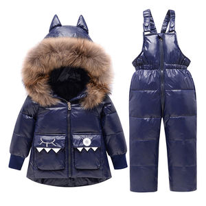 Parka Enfant à Capuche en Véritable Fourrure, Combinaison Bébé Garçon, Vêtements Fille, Manteau Hiver Enfant Motif Dinosaure, Combinaison de Neige, Ensemble Vêtements de Neige, Doudoune - Product Image 4