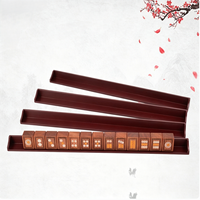 Écrin de présentation de tuiles de mahjong en bois de hêtre massif, raffiné et minimaliste, sculpté à la main, style Art Déco, accessoire de jeu de luxe