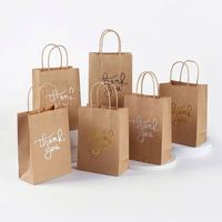 Sacs en papier kraft brun réutilisables avec poignées, 18 sacs en papier de soie, sac cadeau pour infirmière, assortiment pour la semaine, fournitures de fête, boutique de shopping