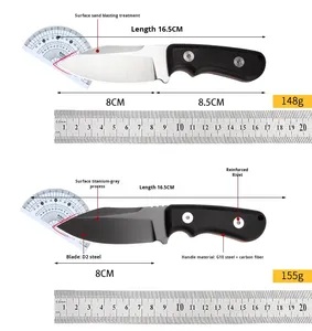 Cuchillo de Bolsillo Personalizado OEM al por Mayor, Portátil, de Acero Inoxidable D2, con Hoja Fija de Punta Caída, Mango de Micarta/G10, para Camping y Pesca al Aire Libre - Product Image 2
