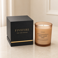 Bougie parfumée artisanale à l'odeur longue durée avec étiquette personnalisable, bougie parfumée de luxe avec boîte cadeau