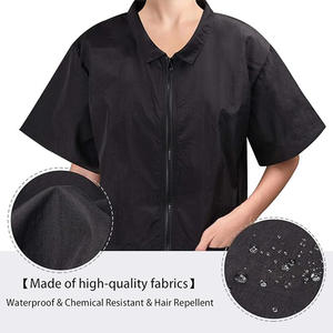 Bajo Moq logotipo personalizado impermeable perro aseo uniforme mascota <span class=keywords><strong>disfraz</strong></span> ropa esteticista uniforme de trabajo chaqueta con cremallera chaqueta de peluquero - Product Image 6