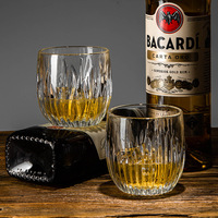 Verre à whisky en cristal de haute qualité 260 ml, fait main, écologique, style américain, durable, réutilisable, léger, transparent
