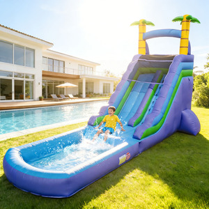 30x15x18FT Commercial Grade PVC <strong>Large</strong> Inflatable <strong>Slide</strong> Outdoor Adult Kids Backyard Inflatable Water <strong>Slide</strong> With <strong>Large</strong> Pool,Blower - Product Image 2