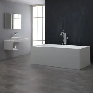 工厂制造的透明独立式销售浴缸购买实心表面独立式浴缸浴室酒店