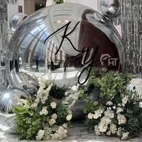Ballon miroir gonflable argenté ballon gonflable géant en pvc Décoration d'événement grande boule miroir gonflable brillante