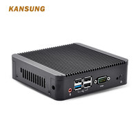 KANSUNG — Mini PC portable x86, processeur quad-core, 4 go Ram, 32 go SSD, double Nic, carte unique, x1900, way, sans ventilateur, ordinateur de bureau