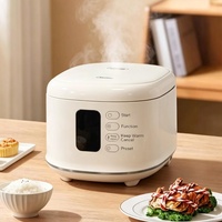 Cuisinière à riz multifonctionnelle intelligente pour la maison, avec minuterie mécanique 5L, en acier inoxydable, avec cuve antiadhésive
