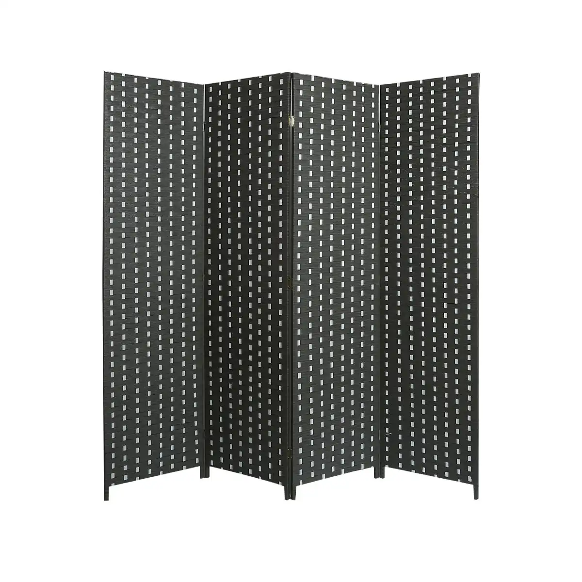 Longtu 4-Panel Raumteiler im japanischen orientalischen Stil Schwarze Farbe