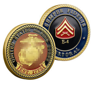 Moneda Conmemorativa de Aleación de Zinc Bicolor Negro y Dorado, Tema Servicio, Coraje y <span class=keywords><strong>Honor</strong></span>, para Regalo Cultural Creativo con Diseño - Product Image 5